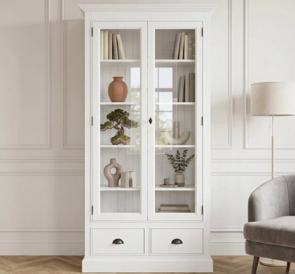 Vitrinenschrank Regalschrank PS359 Massivholz Landhaus