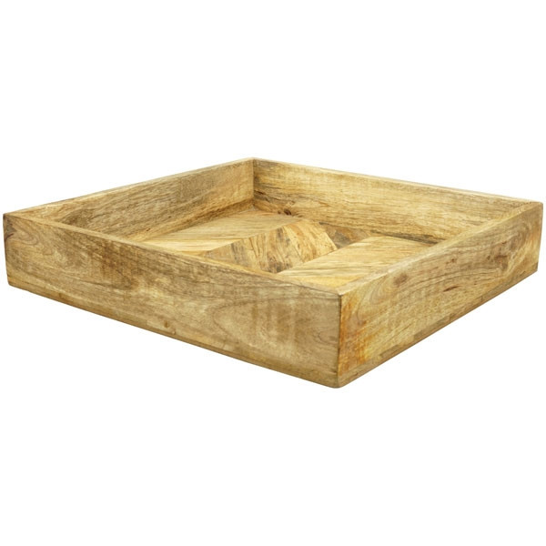 Holztablett Tablett Serviertablett quadratisch