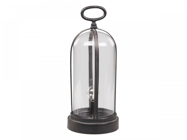 Französische Kuppellaterne, Anthrazit, LED, im Antik-Stil, 36 cm