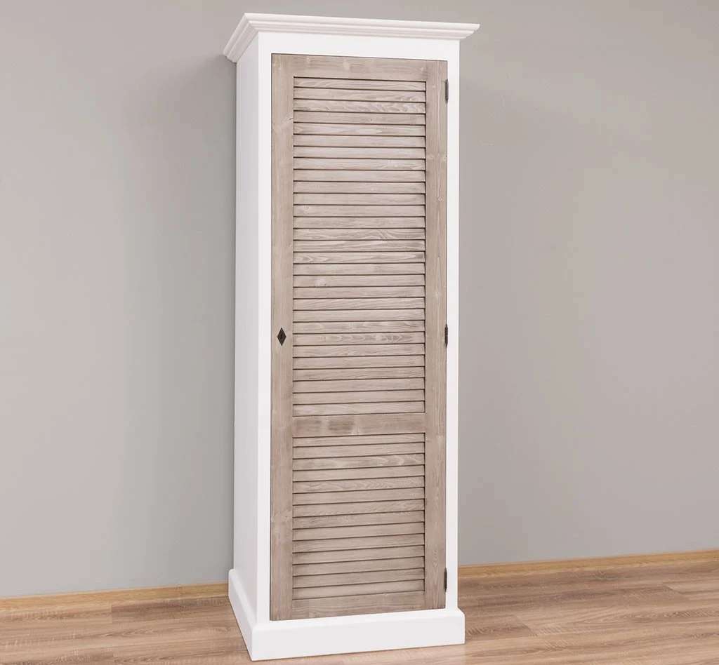 Garderobenschrank LAMELLEN PS617 Massivholz Landhaus-Stil