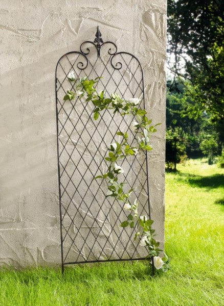 Rankgitter Rankhilfe Spalier Metall Rautengitter historischer Stil