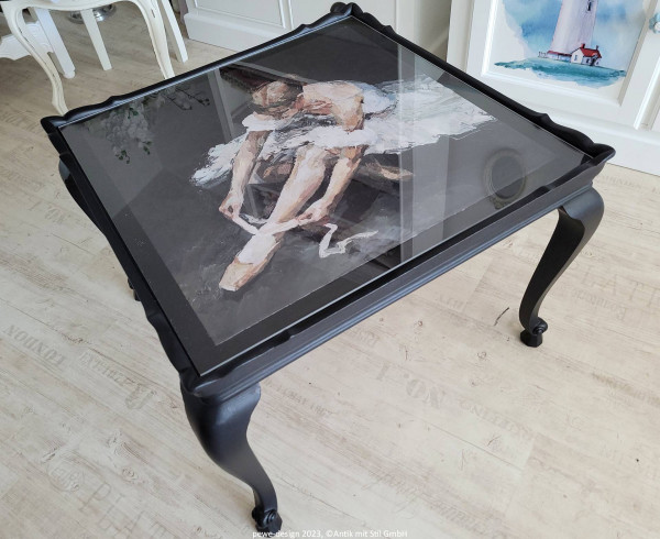 Couchtisch Beistelltisch Tisch schwarz BALLERINA