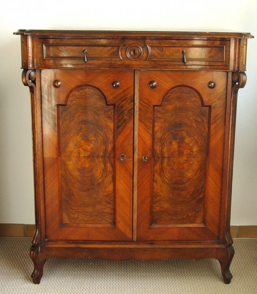 Vertiko Schrank Kommode Louis Philippe Historismus Biedermeier 1870