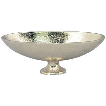 Jardiniere Fußschale 20cm Schiffchen Schale Silberoptik