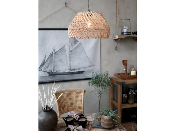 Lampe Hängelampe Hängeleuchte aus Rattan