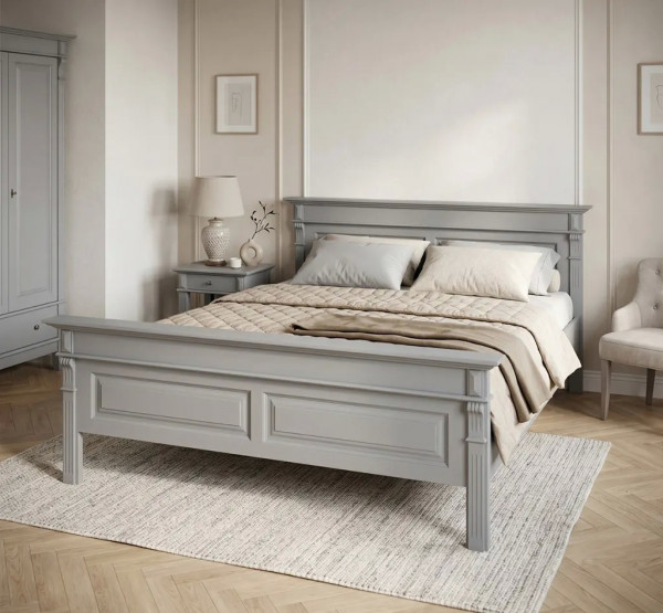 Bett 140x200cm PS427 Massivholz klassischer Stil Gründerzeit