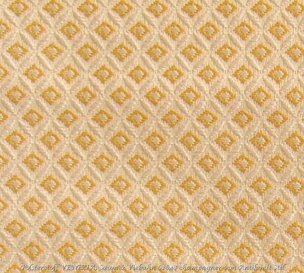Polsterstoff Möbelstoff Saum und Viebahn VENEZIA 62648 Karo Gelsenkirchen champagner