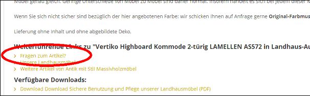 Fragen zum Artikel (Screenshot)