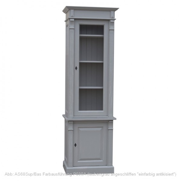 Bücherschrank Vitrinenschrank Breite 1 Massivholz Landhaus Gründerzeit-Stil von Antik mit Stil