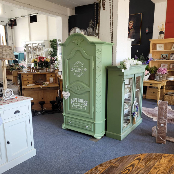 Kleiderschrank Bauernschrank VINTAGE LIVING Grün