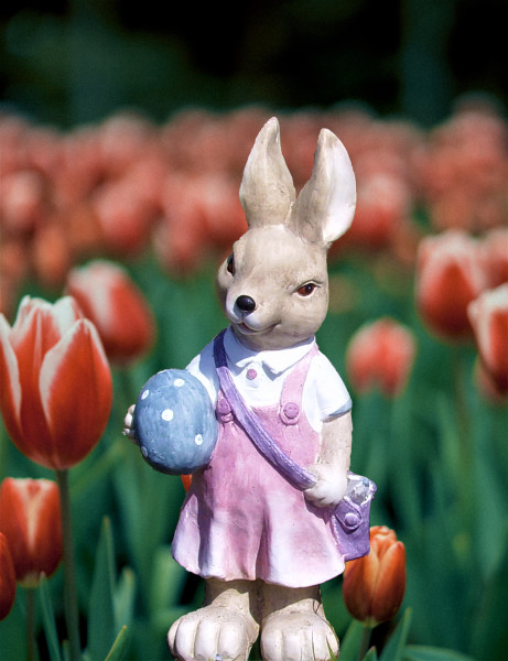 Hasenmädchen Hase Osterhase mit Osterei MALSTUNDE 48 cm XXL