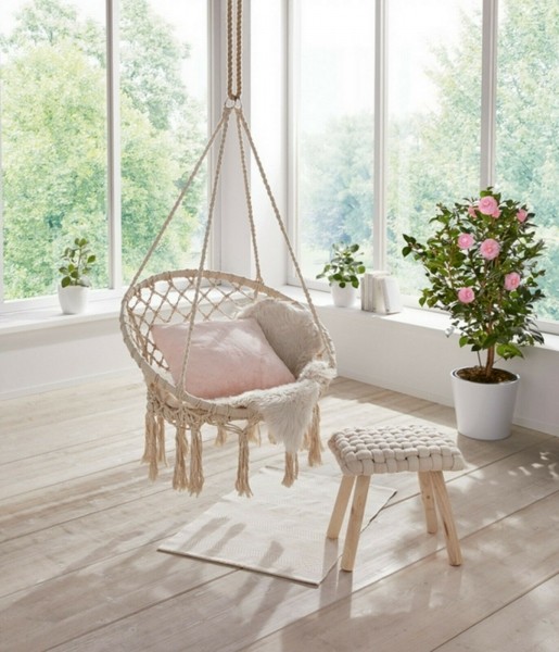 Hängesessel handgeflochten Scandi Boho Chic