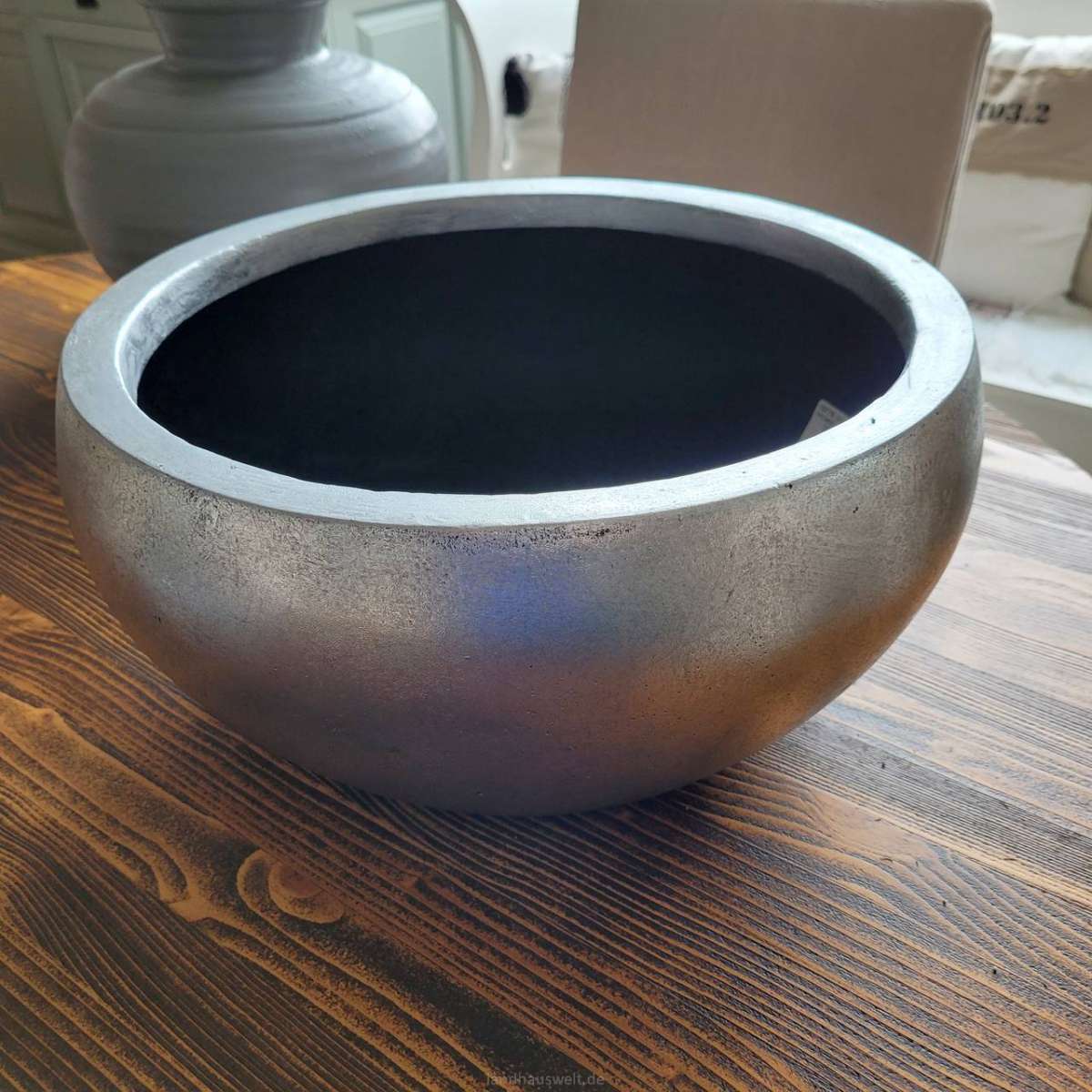 Blumenschale Silberoptik Edeloptik, 40 und 50 cm Pflanztopf Blumentopf Blumenschale