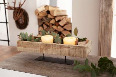 FRANK FLECHTWAREN Dekoring Grey - Deko-Ring In Betonoptik