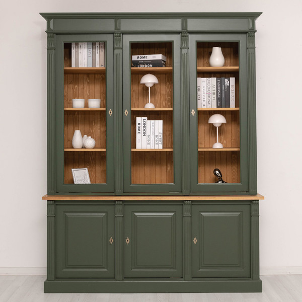 Bücherschrank Vitrinenschrank PS297Sup+PS73Bas 2-teilig