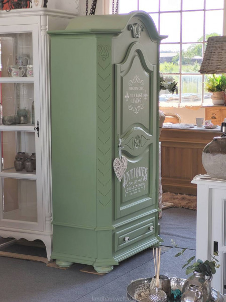 Kleiderschrank Bauernschrank VINTAGE LIVING Grün