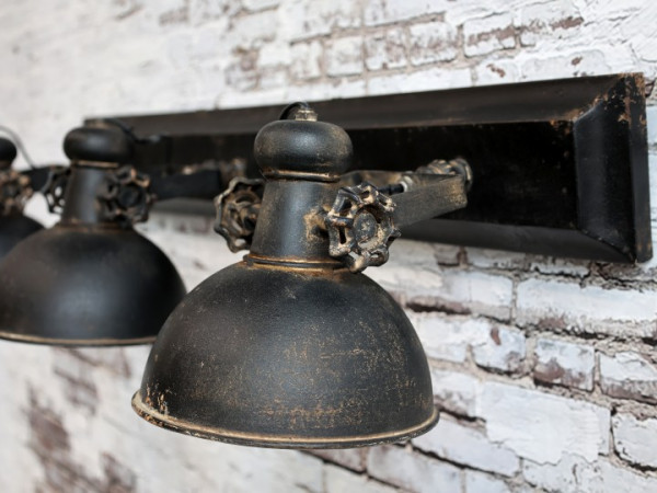 3 Spot Wandleuchte Industrieleuchte Industrial Factory Lampe