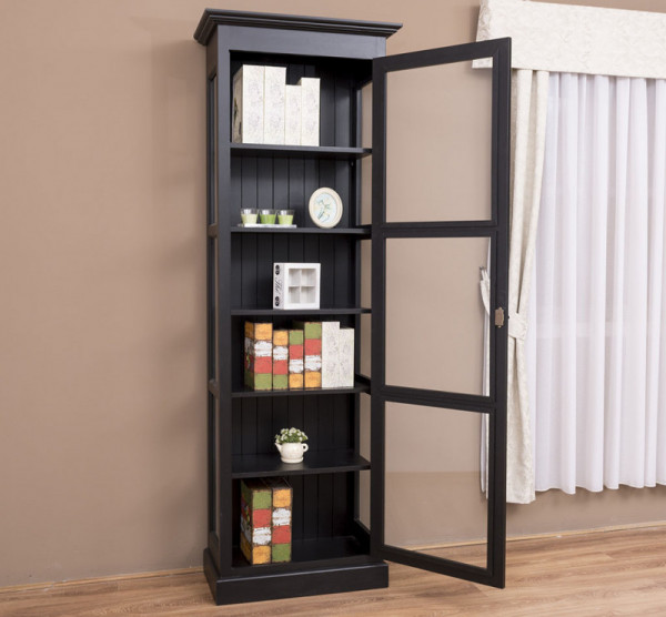 Vitrine Vitrinenschrank Bücherschrank PS162 Massivholz Landhaus