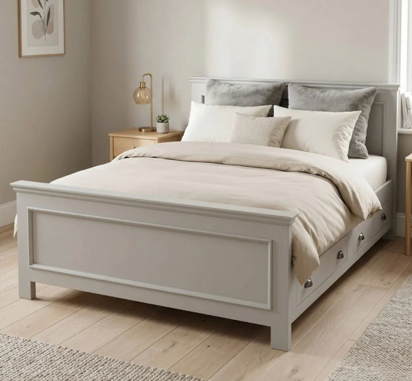 Bett mit 2 Schubkästen PS114-2D Landhaus 140x200cm
