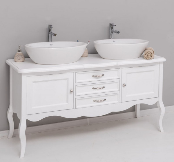 Doppelwaschtisch Waschtisch CHIC PS712 im Chippendale-Stil