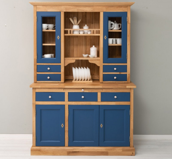 Buffetschrank Sondermodell Eiche zweifarbig mit Violettblau