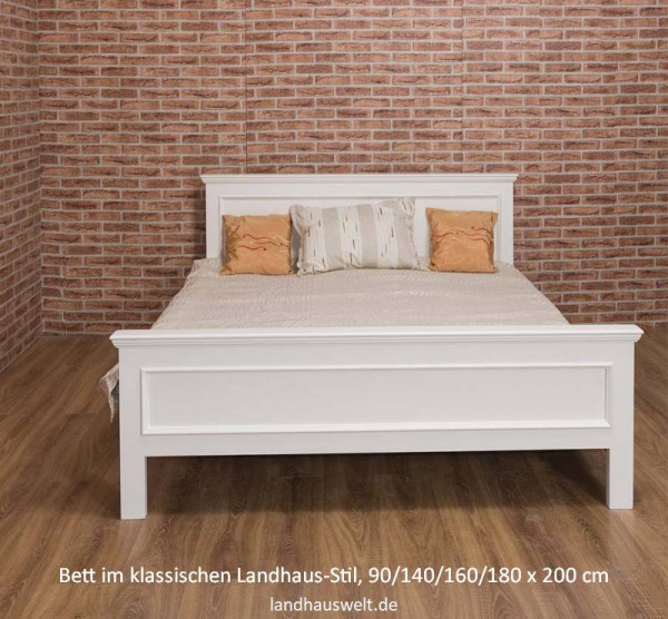 Bett PS114 Massivholz Landhaus 140x200cm
