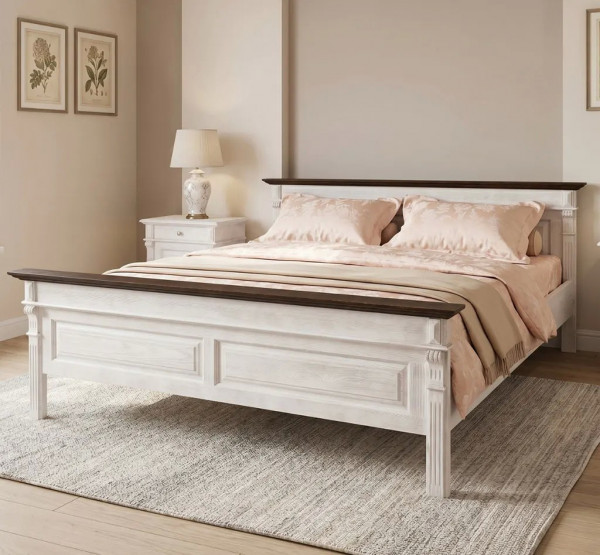 Bett 180x200cm PS427 Massivholz klassischer Stil Gründerzeit