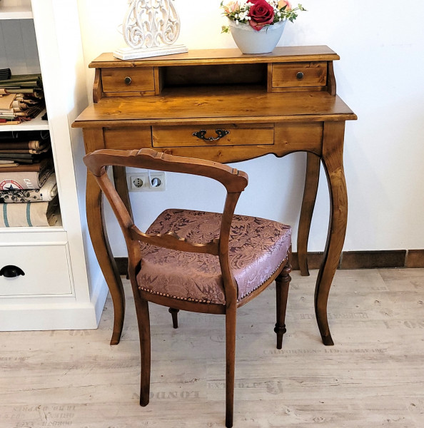 Sekretär Damensekretär Schreibtisch Chippendale Stil, nussbaum Stilmöbel