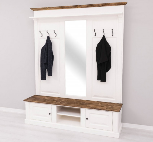 Große Wandgarderobe Garderobe PS626 Landhaus-Stil BASIC