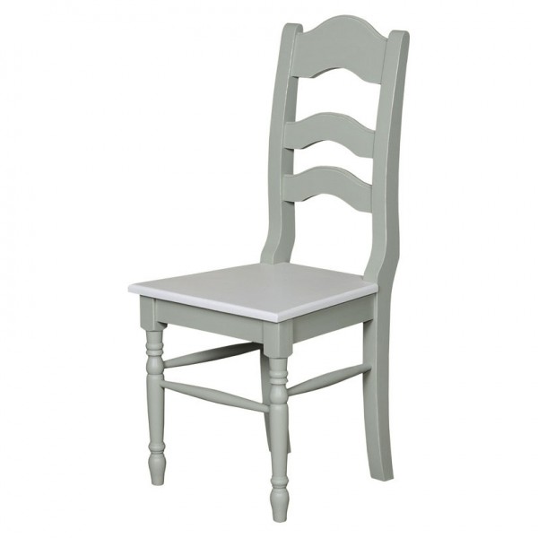 Landhaus-Stuhl mit gedrechselten Beinen AS203 zweifarbig lackiert