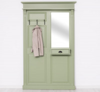 Wandgarderobe 132cm mit Spiegel PS242 Landhaus klassisch Wandgarderobe 132cm mit Spiegel PS242 Landhaus klassisch