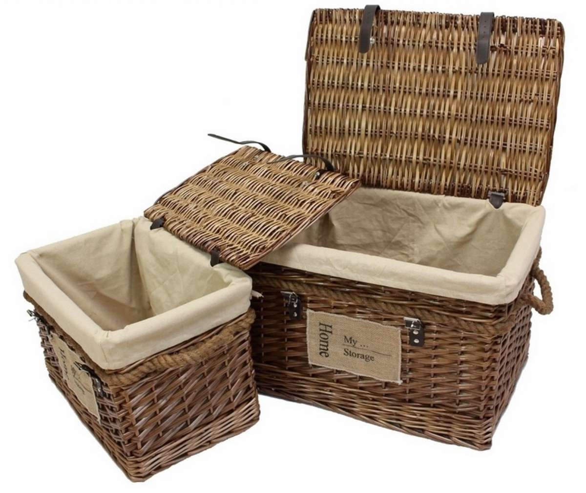 BEIJIALY Weiden-Picknickkorb, Retro-Weidenkorb, Rat Produktbild-Vorschau 14
