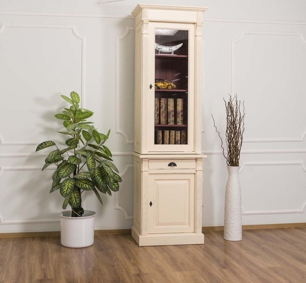 Bücherschrank Vitrinenschrank Breite 1 Massivholz Landhaus Gründerzeit-Stil von Antik mit Stil
