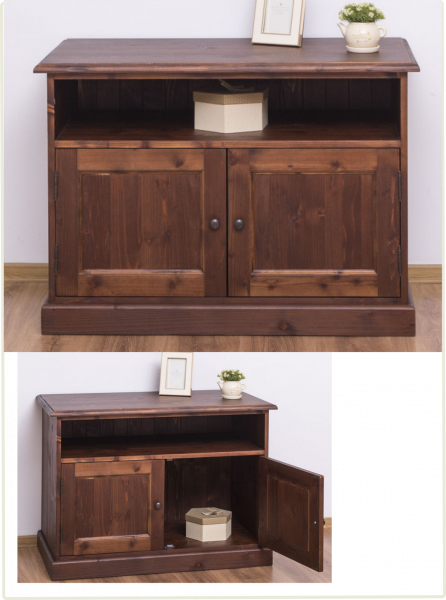 TV-Kommode aus Massivholz naturfarben