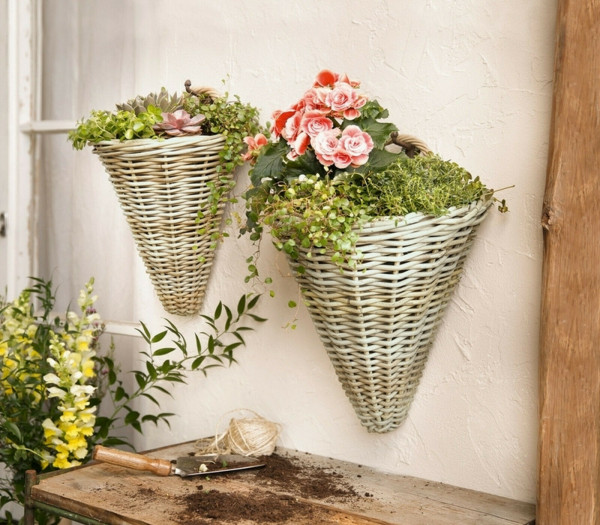 Rattan Wandkorb
