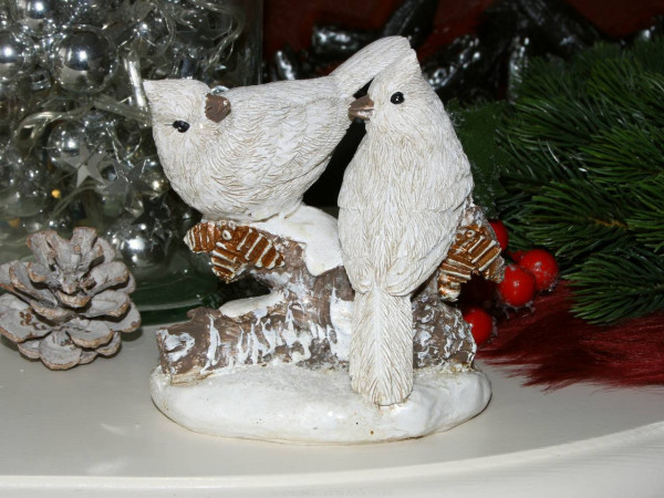 Figur Vogelpaar im Winter