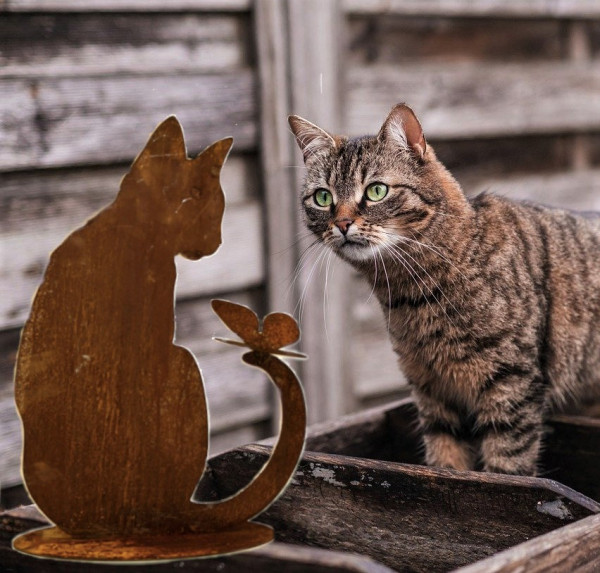 Gartenfigur Katze