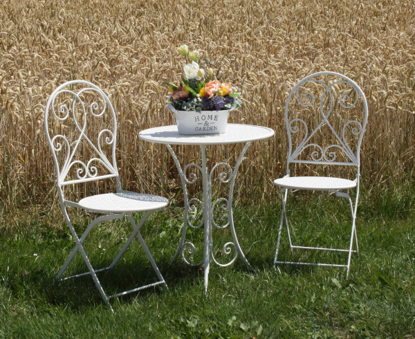 Bistro-Set Garten Set 1 Tisch 2 Stühle